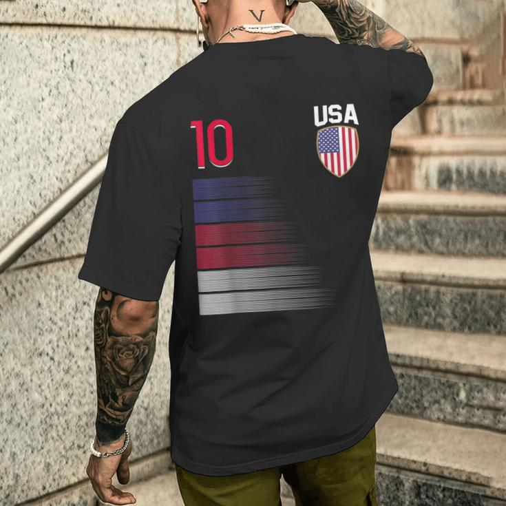 Usa Football Flag Jersey T-Shirt mit Rückendruck Geschenke für Ihn