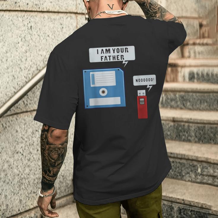 Usb Floppy Disk Geek Computer Nerd T-Shirt mit Rückendruck Geschenke für Ihn