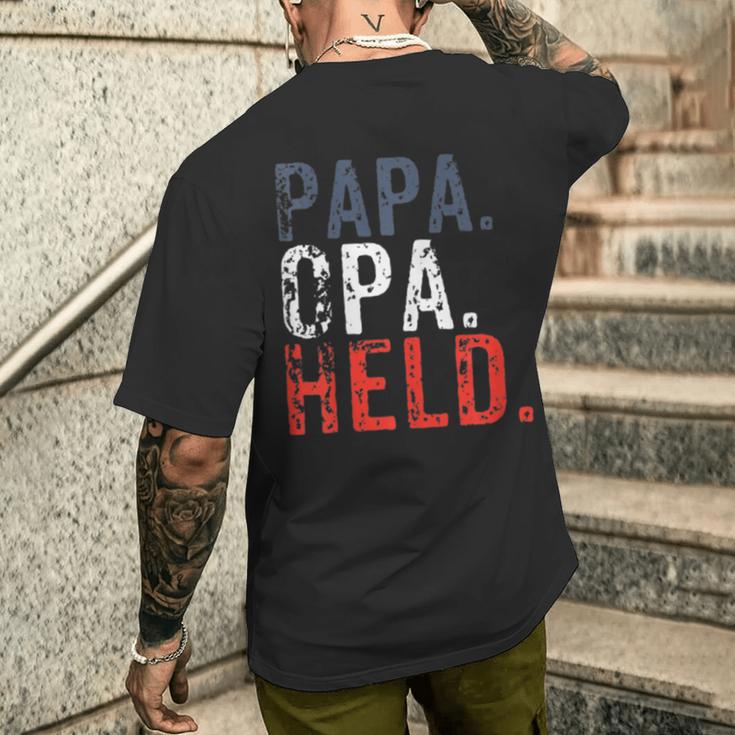 Vater Und Sohn Papa Opa Held Familie Grosseltern S T-Shirt mit Rückendruck Geschenke für Ihn