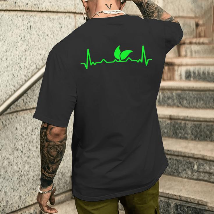 Veganegan Heartbeategan T-Shirt mit Rückendruck Geschenke für Ihn