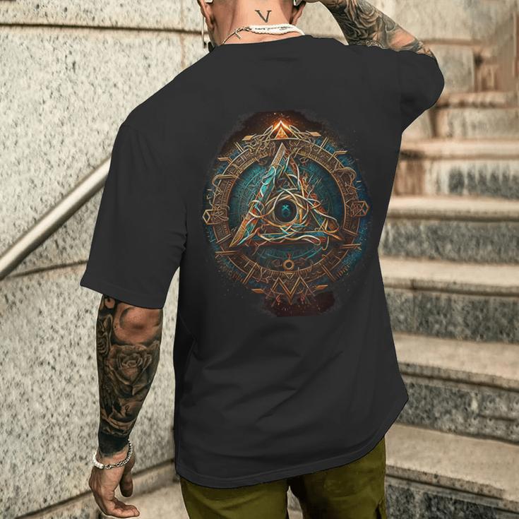 Viking Norse Runes Nordmann Mythology T-Shirt mit Rückendruck Geschenke für Ihn