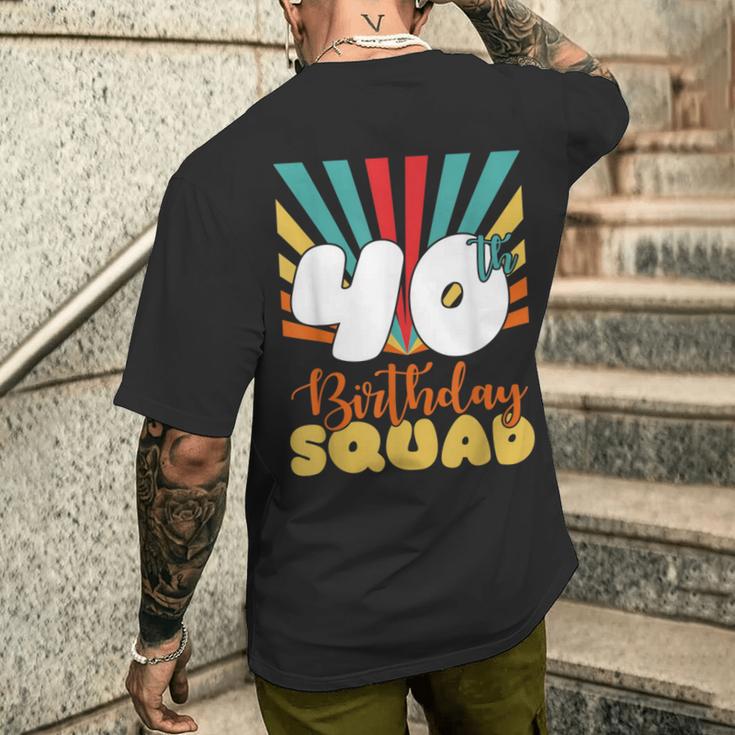 Vintage 1981 40Th Birthday Squad Im Retro-Stil 40 Jahre Alt T-Shirt mit Rückendruck Geschenke für Ihn