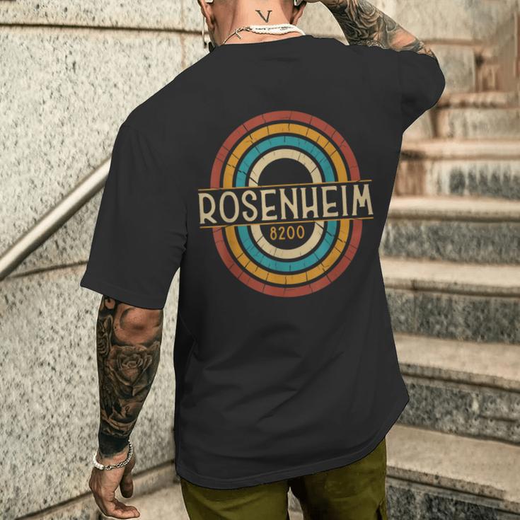 Vintage 8200 Rosenheim Retro Alte Postleitzahl T-Shirt mit Rückendruck Geschenke für Ihn