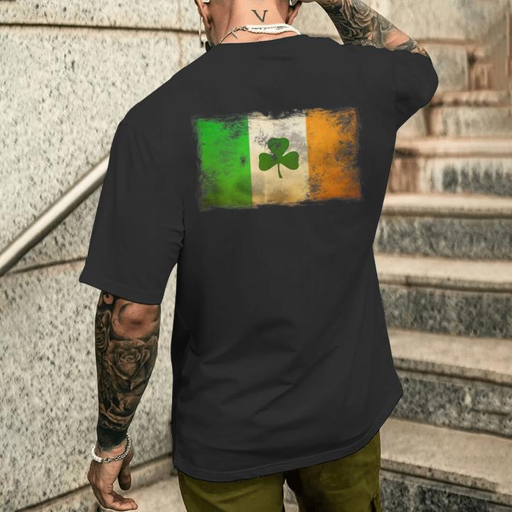 Vintage Flag Ireland Grunge Distressed Irish Top T-Shirt mit Rückendruck Geschenke für Ihn