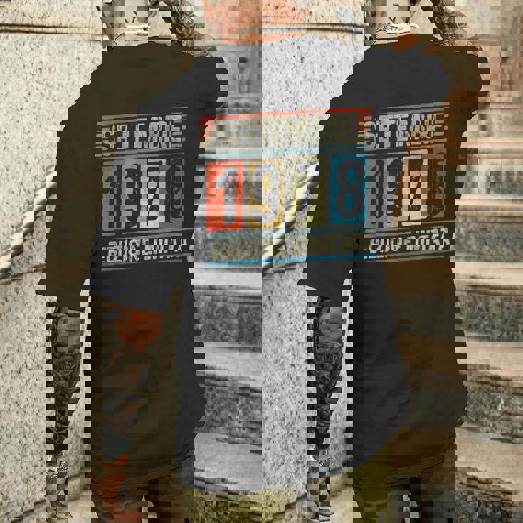 Vintage Settembre 1978 46 Compleanno Anni Uomo Donna T-shirt da uomo con stampa posteriore Regalos para él