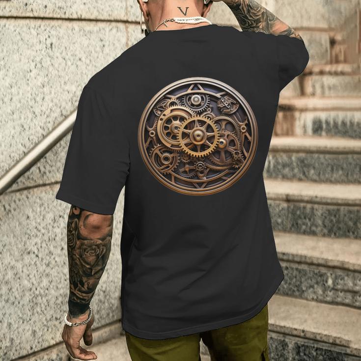 Vintage Steampunk Gears T-Shirt mit Rückendruck Geschenke für Ihn