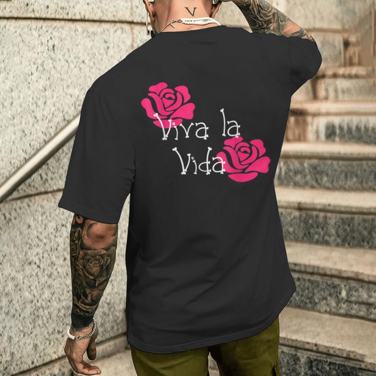 Viva Laida Rose Day Of The Dead Di Los Muertos T-Shirt mit Rückendruck Geschenke für Ihn