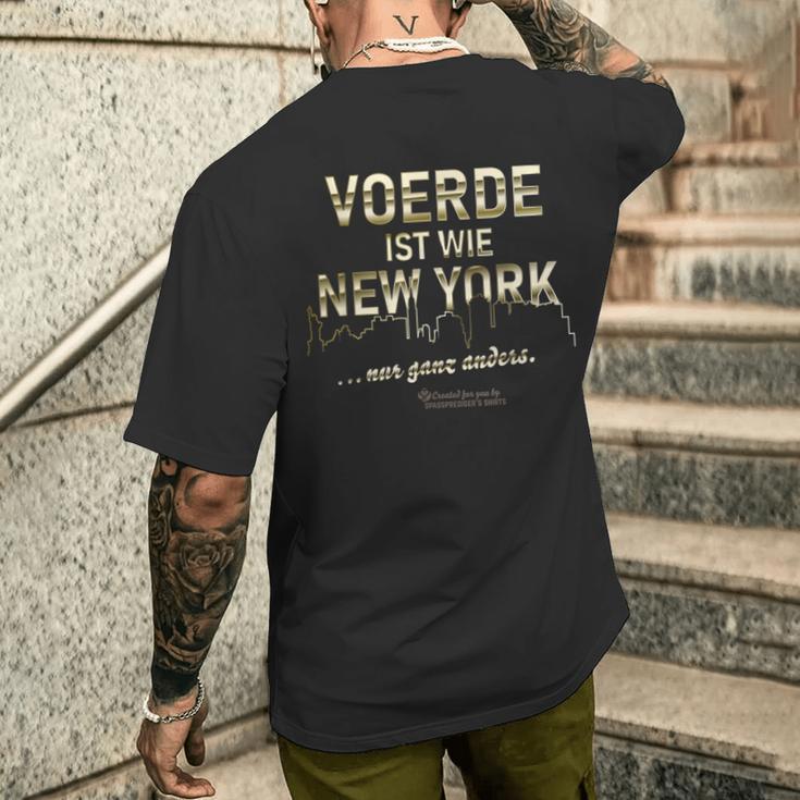 Voerde Ist Wie New York Nur Ganz Andersoerde T-Shirt mit Rückendruck Geschenke für Ihn