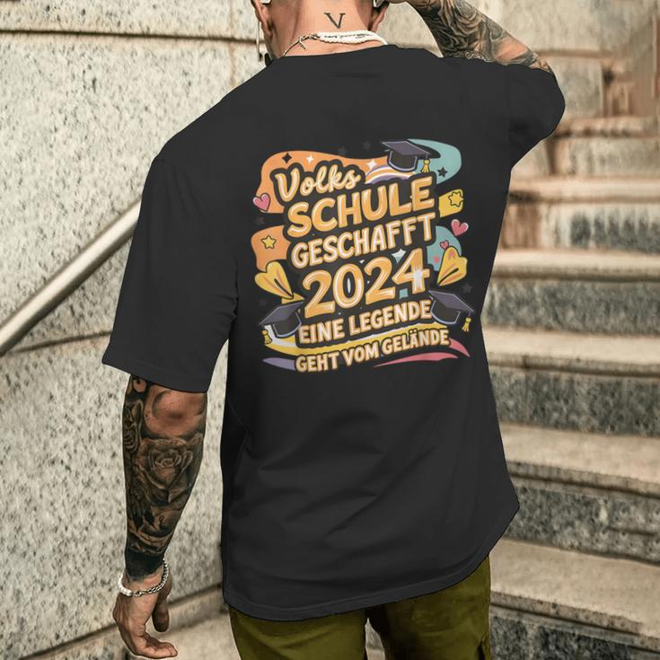 Volksschule Geschafft 2024 Eine Legende Gehtom Gelände German Langu T-Shirt mit Rückendruck Geschenke für Ihn