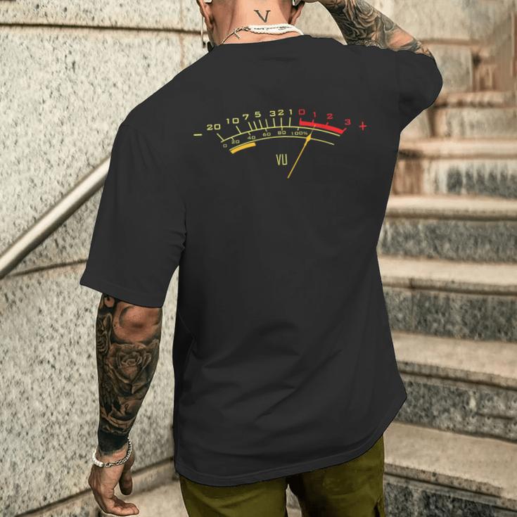 Vu Meter Sound Engineer Analogue T-Shirt mit Rückendruck Geschenke für Ihn