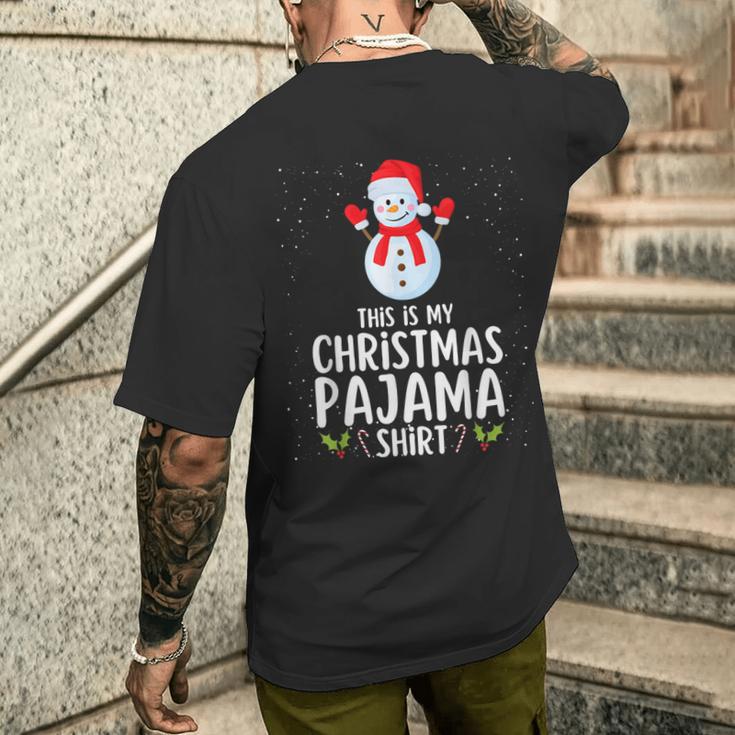 Weihnachten Pyjama Schlafanzug Oberteil Schlaf T-Shirt mit Rückendruck Geschenke für Ihn