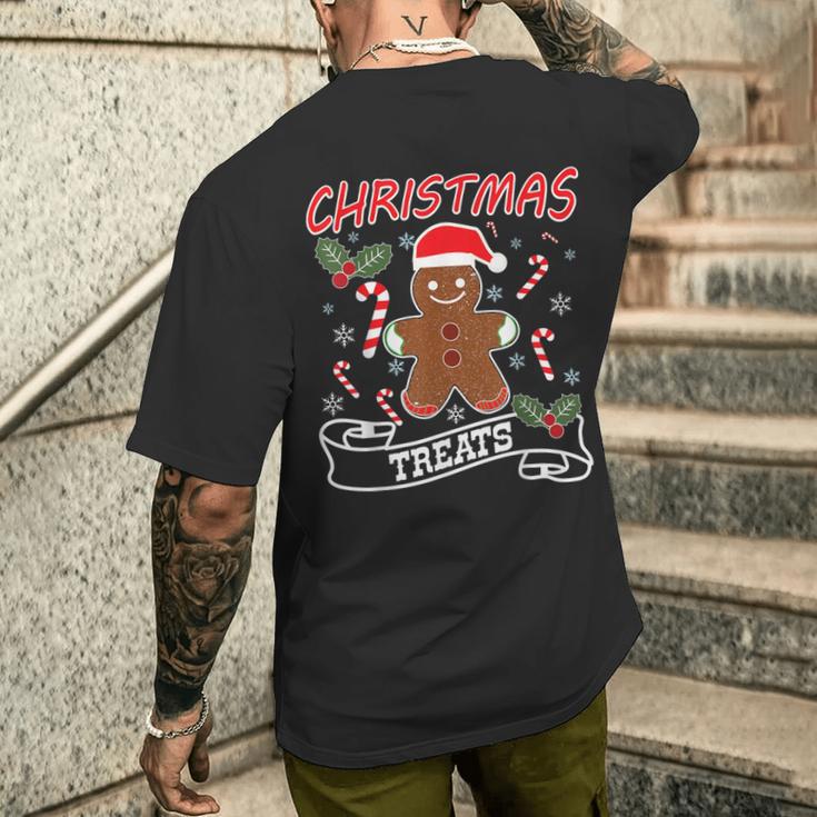 Weihnachtsleckereien I Happy Gingerbread Man T-Shirt mit Rückendruck Geschenke für Ihn