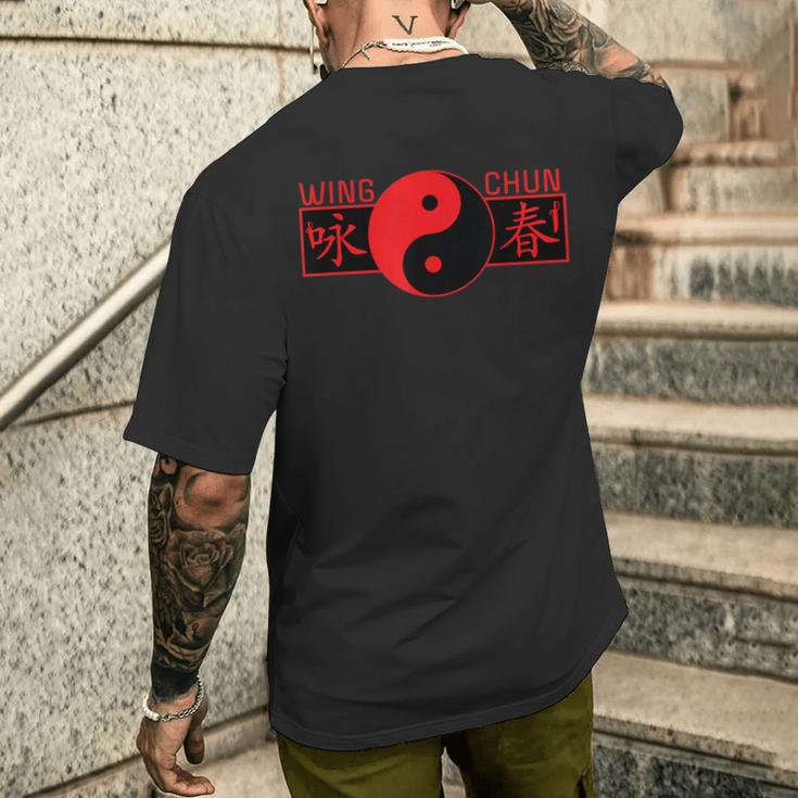 Wing Chun Kung Fu Yin Yang T-Shirt mit Rückendruck Geschenke für Ihn