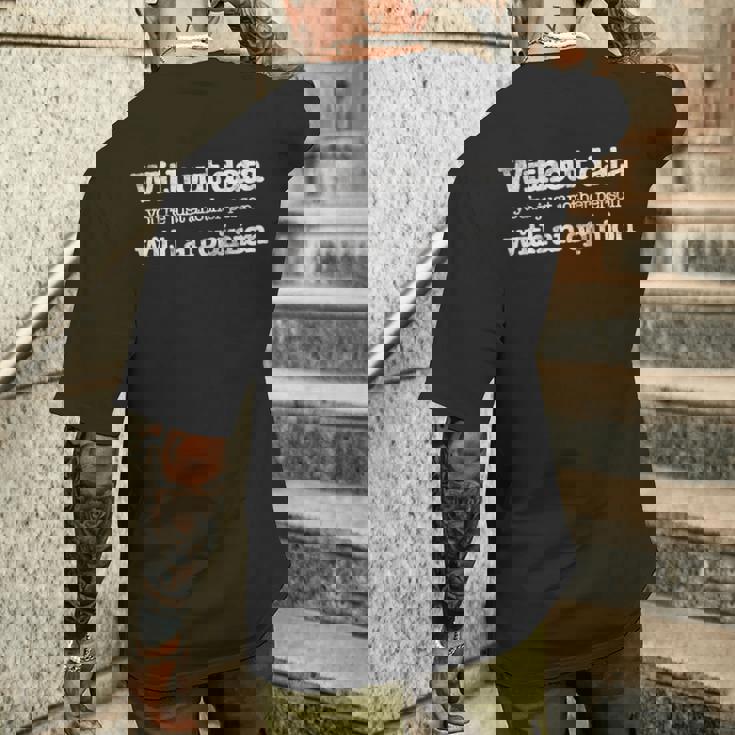 Without Data Another Opinion Scienza Cambiamento Climatico T-shirt da uomo con stampa posteriore Regalos para él