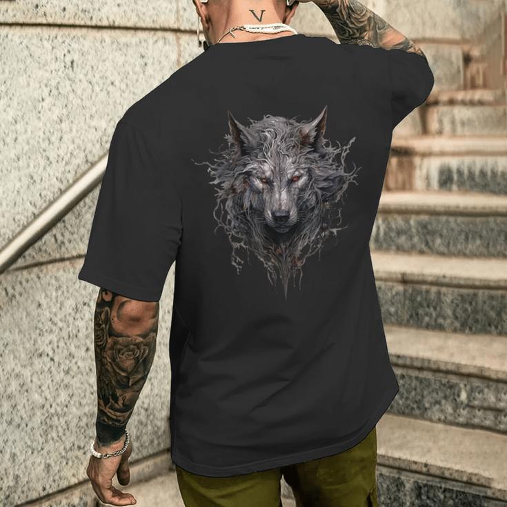 Wolf Iking Wolf Odins Wolvesalhalla T-Shirt mit Rückendruck Geschenke für Ihn