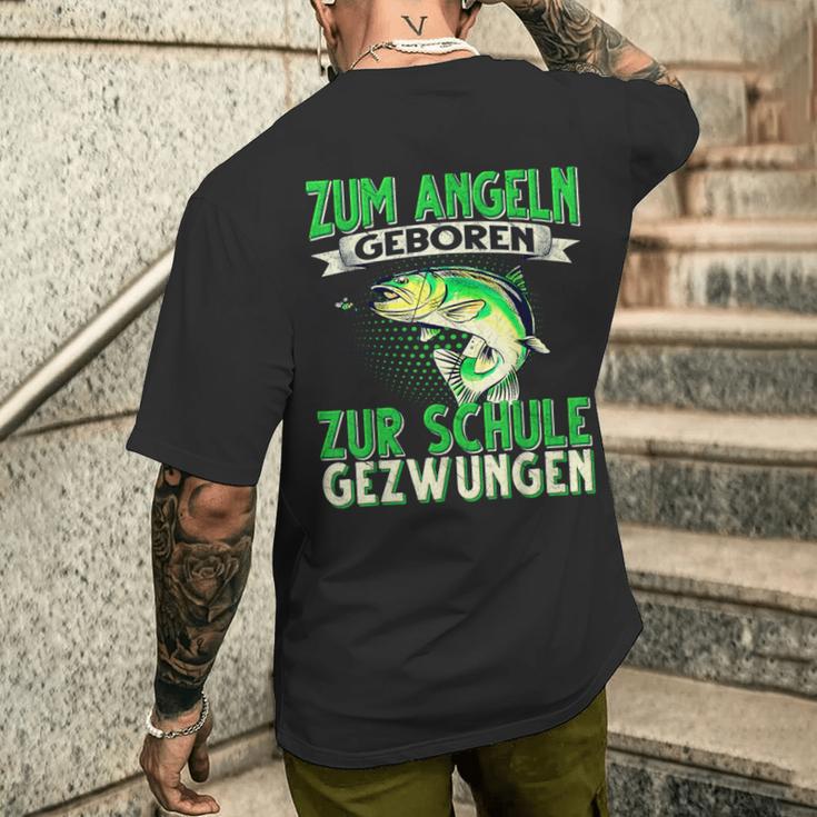 Zum Angeln Geboren Zum Angeln Geboren Zur Schule Gezw T-Shirt mit Rückendruck Geschenke für Ihn