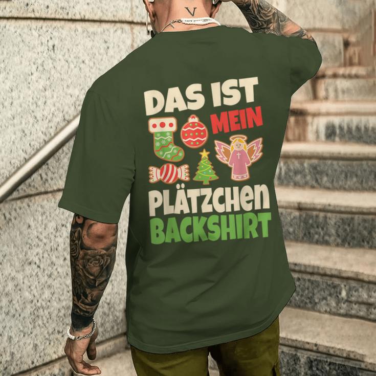 Backen Christmas Das Ist Mein Plätzchen Baking Christmas That T-Shirt mit Rückendruck Geschenke für Ihn