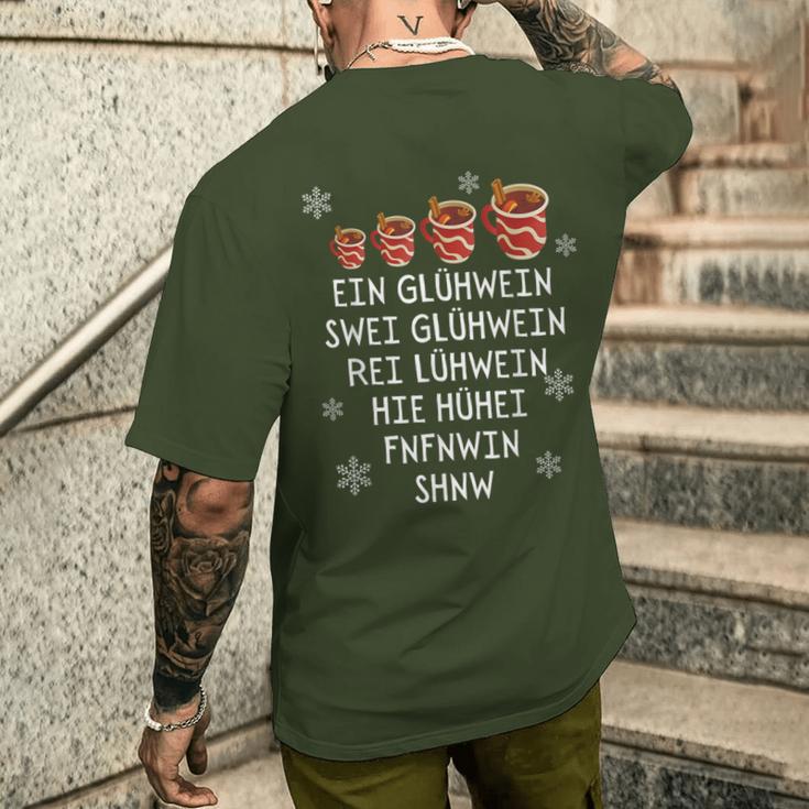 Ein Glühwein Swei Glühwein Christmas Market T-Shirt mit Rückendruck Geschenke für Ihn