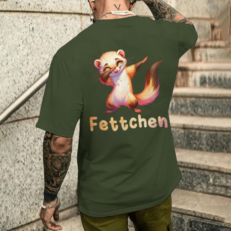 Fat Christmas Ferret For Him T-Shirt mit Rückendruck Geschenke für Ihn