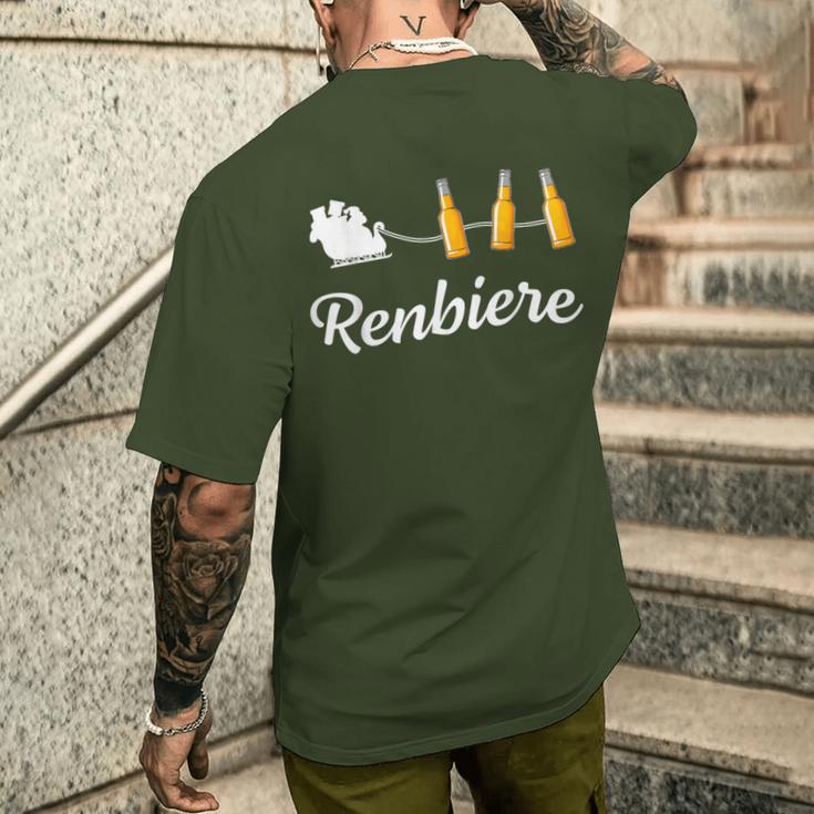 Christmas Reindeer Renbier T-Shirt mit Rückendruck Geschenke für Ihn