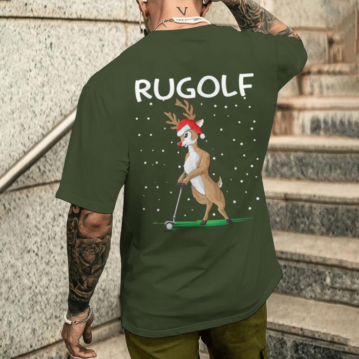 Rugolf Reindeer Christmas Golf T-Shirt mit Rückendruck Geschenke für Ihn