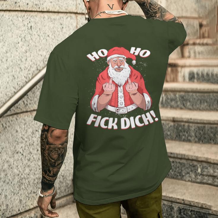 Ho Ho Fick Dich Christmas I Anti Christmas T-Shirt mit Rückendruck Geschenke für Ihn