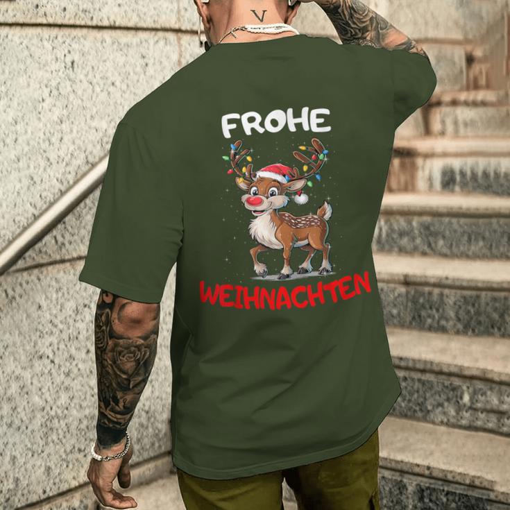 Lustige Rentier Frohe Christmas T-Shirt mit Rückendruck Geschenke für Ihn