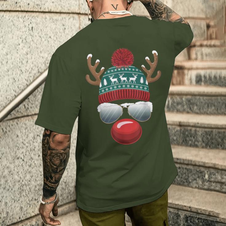 Reindeer Santa Claus Christmas Santa Christmas T-Shirt mit Rückendruck Geschenke für Ihn