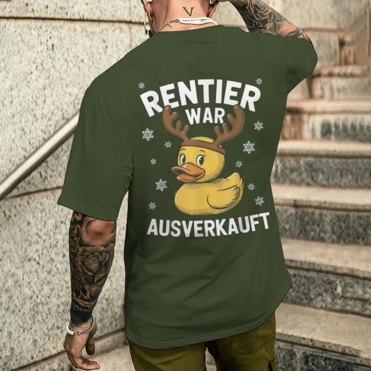 Reindeer Was Out Sold Christmas Elk Slogan T-Shirt mit Rückendruck Geschenke für Ihn