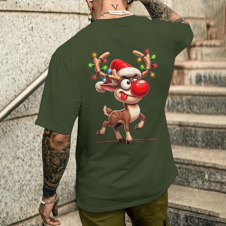 Rindeer Christmas Reindeer Christmas T-Shirt mit Rückendruck Geschenke für Ihn