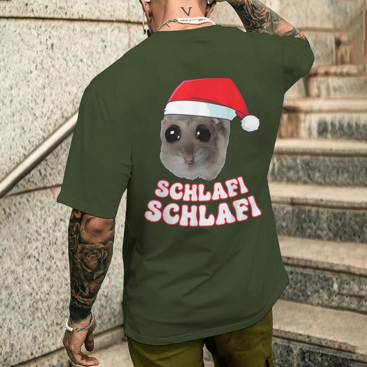 Schlafi Schlafi Hamster Hamstie Christmas Sleep T-Shirt mit Rückendruck Geschenke für Ihn