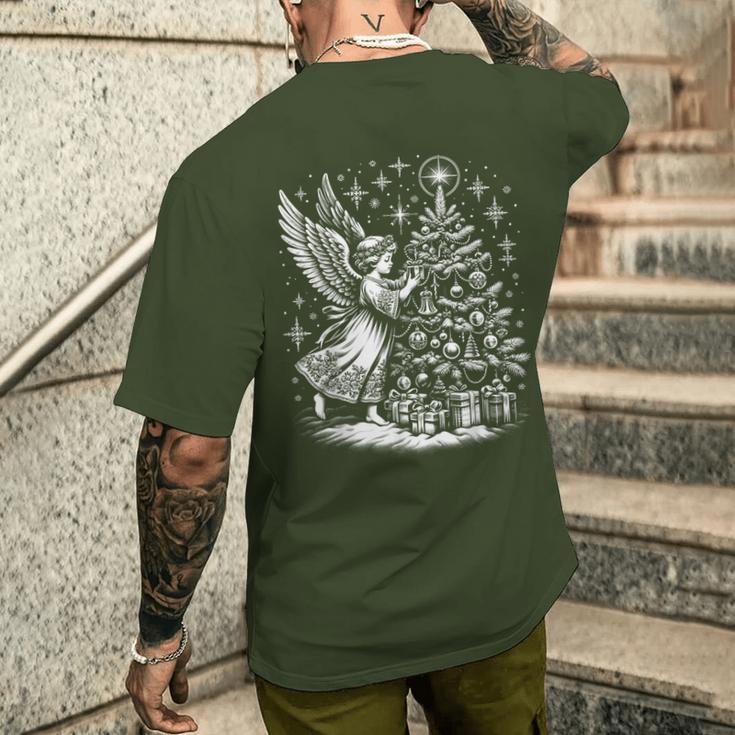 Vintage 1950S Christkind Christmas Angel Retro & T-Shirt mit Rückendruck Geschenke für Ihn