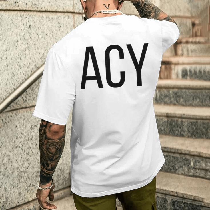 Acy Atlantic City New Jersey Airport Code Lists Acy Men's T-shirt Back ...