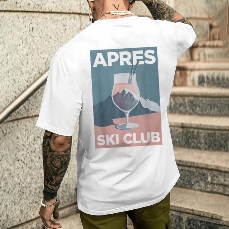 Après Ski Club X Aesthetic Skier Party Ski Outfit T-Shirt mit Rückendruck Geschenke für Ihn