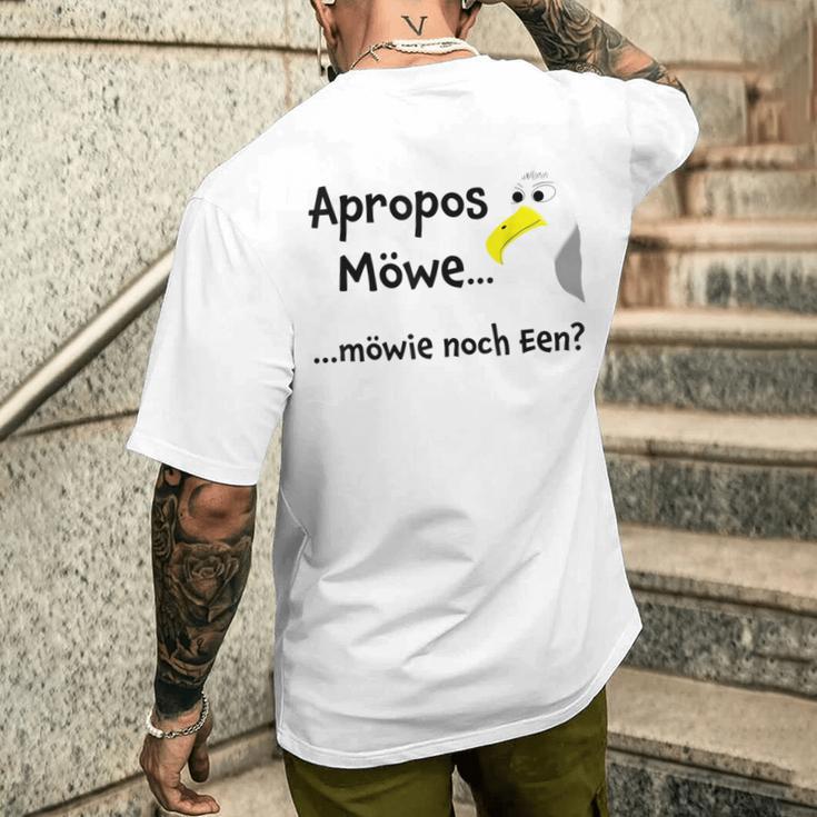 Apropos Möwe Möwie Noch Een Platt Drinking Slogan Party T-Shirt mit Rückendruck Geschenke für Ihn