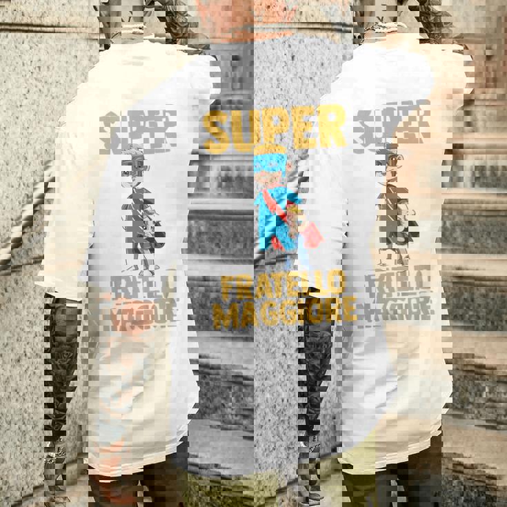 Bambino Super Fratello Maggiore Ragazzo Supereroe Fratelli T-shirt da uomo con stampa posteriore Regalos para él