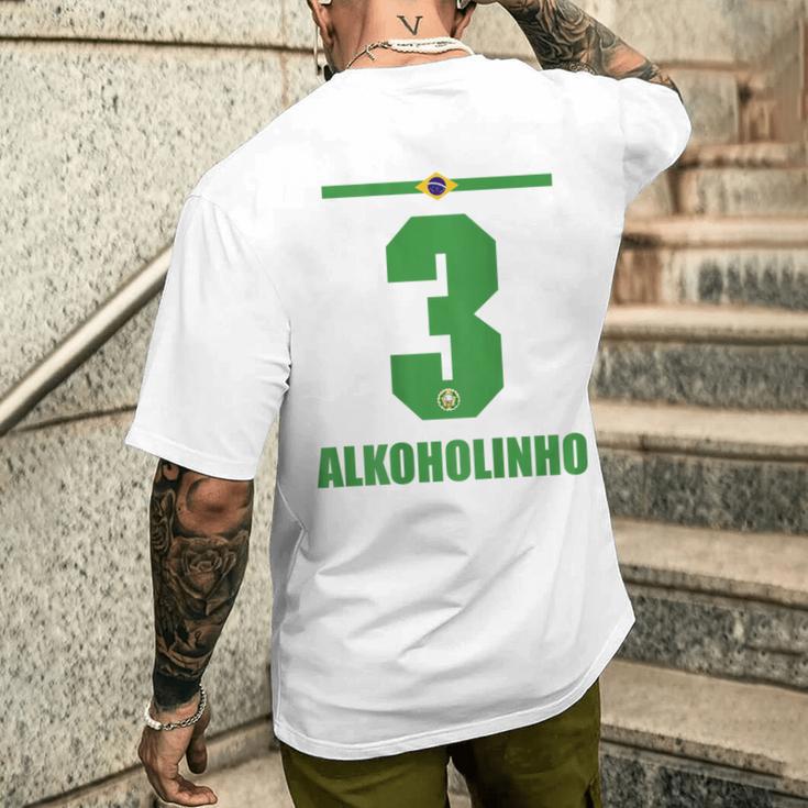 Brazil Sauf Jersey Alcoholinho T-Shirt mit Rückendruck Geschenke für Ihn