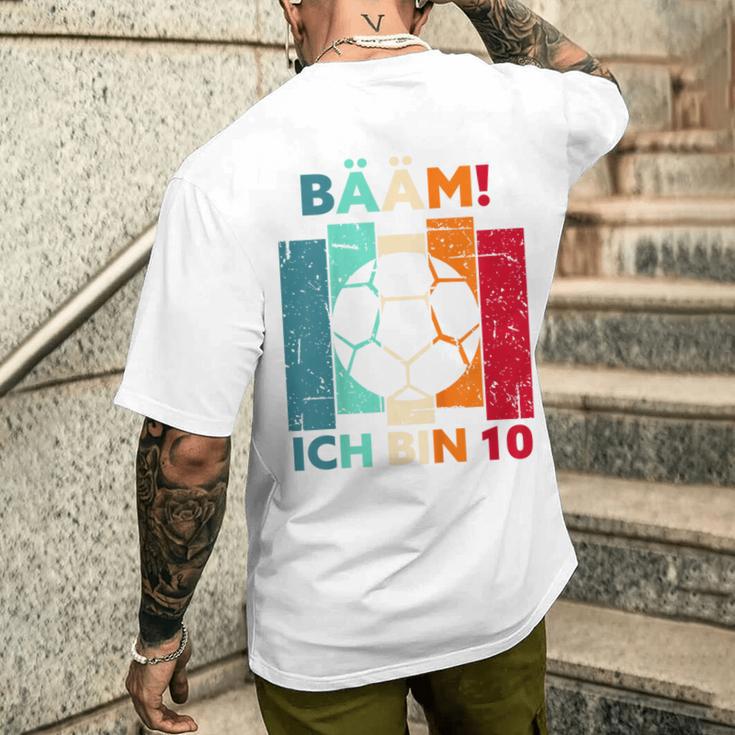 Children's Bäm Ich Bin 10 Zehn Jahre Junge 10Th Birthday Football T-Shirt mit Rückendruck Geschenke für Ihn