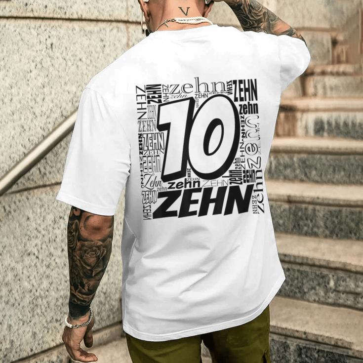 Children's Birthday Ich Bin 10 Zahlwort Zehn T-Shirt mit Rückendruck Geschenke für Ihn