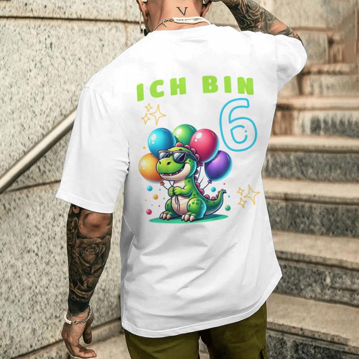 Children's Dino Ich Bin Sechs Jahre Alt T-Shirt mit Rückendruck Geschenke für Ihn