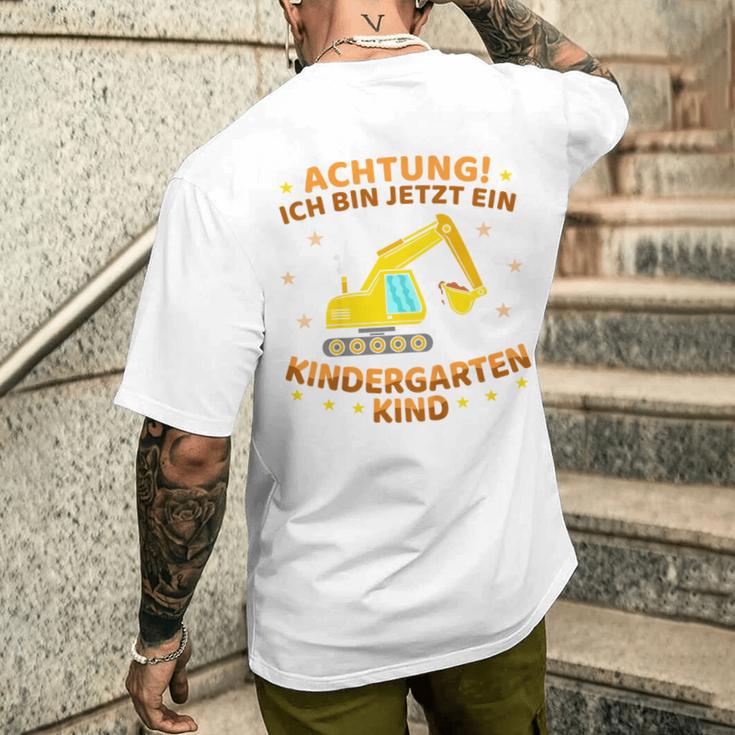 Children's Ich Bin Jetzt Ein Kindergartenkind Excavator Kindergarten Start T-Shirt mit Rückendruck Geschenke für Ihn