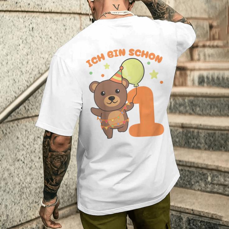 Children's Ich Bin Schon 1 Bär T-Shirt mit Rückendruck Geschenke für Ihn