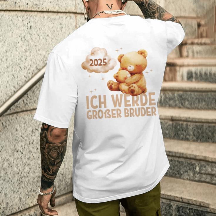 Children's Ich Werde Großer Bruder 2025 Bär Zwei Bären T-Shirt mit Rückendruck Geschenke für Ihn