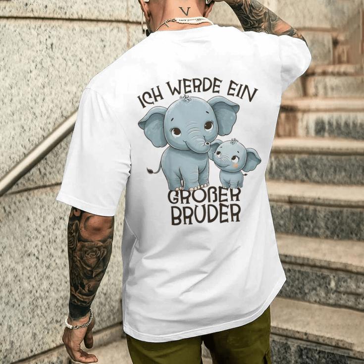 Children's Ich Werde Großer Bruder 2025 Elephant T-Shirt mit Rückendruck Geschenke für Ihn