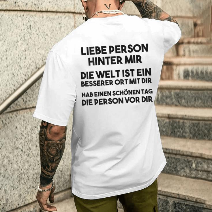 An Die Person Hinter Mir Liebe Person Hinter Mir T-Shirt mit Rückendruck Geschenke für Ihn