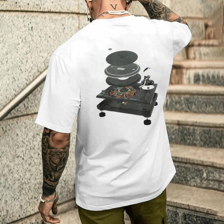 Dj Turntable 1210 Mk2 T-Shirt mit Rückendruck Geschenke für Ihn