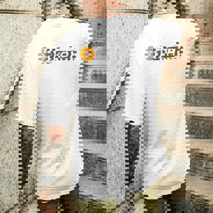 El Logotipo De Bitcoin Camisas De Bitcoin Camiseta Hombre Estampado Espalda Regalos para él