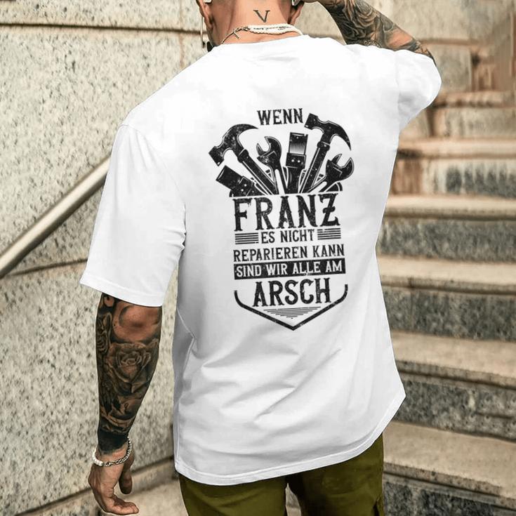 Franz First Name Franz Gray T-Shirt mit Rückendruck Geschenke für Ihn