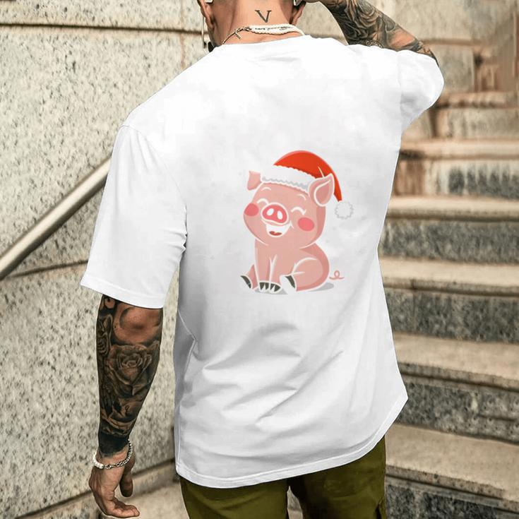 Frohe Weihnachten Schwin Frohe Weihnachten Long-Sleeved T-Shirt mit Rückendruck Geschenke für Ihn