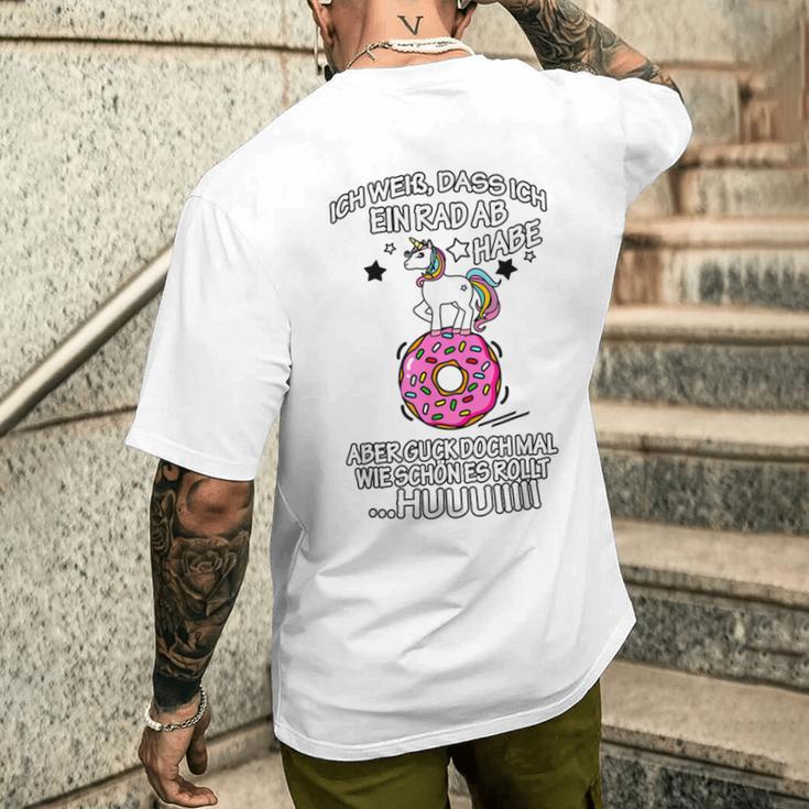 Ich Weiß Das Ich Ein Rad Ab Habe Donut I Know That T-Shirt mit Rückendruck Geschenke für Ihn